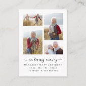 D'appel Carte de prière commémorative | In Love Memory Fou (Devant)