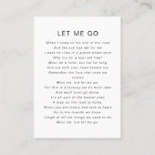 D'appel Carte de prière commémorative | In Love Memory Fou (Dos)