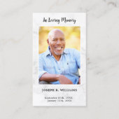 D'appel Carte de prière commémorative Marble Simple Funera (Devant)