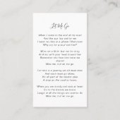 D'appel Carte de prière commémorative | Photo complète (Dos)