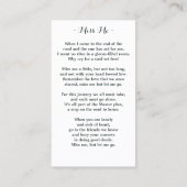 D'appel Carte de prière commémorative Sunflower Eucalyptus (Dos)