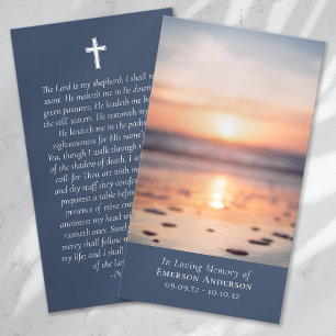 D'appel Carte de prière commémorative Sunrise Ocean Photo 