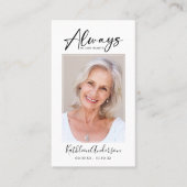 D'appel Carte de prière commémorative | Toujours dans nos (Devant)