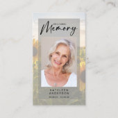 D'appel Carte de prière commémorative | Tournesols (Devant)