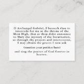 D'appel Carte de prière d'annonce (Dos)