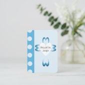 D'appel Carte de prière de baptême bleue pour garçons (Debout devant)