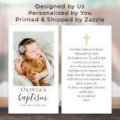 D'appel Carte de prière de garde de photos de baptême