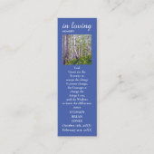 D'appel Carte de prière de sympathie pour la célébration d (Devant)