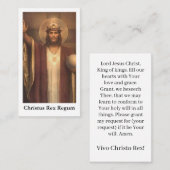 D'appel Carte de prière du Christ Roi (Devant / Derrière)