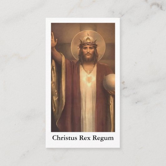 D'appel Carte de prière du Christ Roi (Devant)