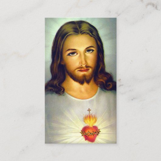 D'appel Carte de prière du Sacré-Coeur de Jésus (Devant)