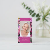 D'appel Carte de prière Floral Photo Moderne (Debout devant)