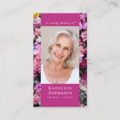 D'appel Carte de prière Floral Photo Moderne (Devant)