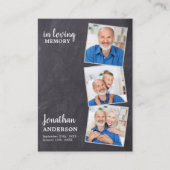 D'appel Carte de prière funéraire commémorative 3 ardoise (Devant)