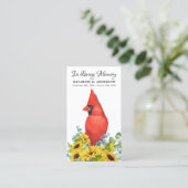 D'appel Carte de prière funéraire commémorative Cardinal S (Debout devant)