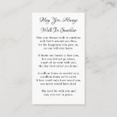 D'appel Carte de prière funéraire commémorative Chouette O (Dos)