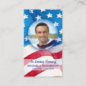 D'appel Carte de prière funéraire commémorative du drapeau (Devant)