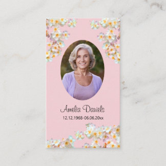 D'appel Carte de prière funéraire de jolie fleur sauvage