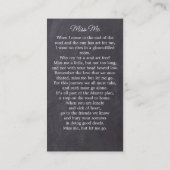 D'appel Carte de prière funéraire Eucalyptus (Dos)