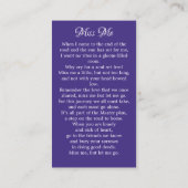D'appel Carte de prière funéraire mémorial Lavender Peach  (Dos)