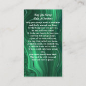 D'appel Carte de prière funéraire Memorial Photo Emerald G (Dos)