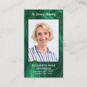 D'appel Carte de prière funéraire Memorial Photo Emerald G (Devant)