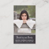 D'appel Carte de prière funéraire Memorial Rustic Photo (Devant)