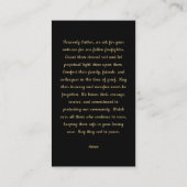 D'appel Carte de prière funéraire photo du pompier (Dos)