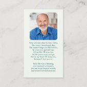 D'appel Carte de prière funéraire photo moderne (Dos)