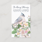 D'appel Carte de prière funéraire Poème commémoratif Fleur (Devant)