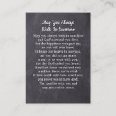 D'appel Carte de prière funéraire Rustique 3 Photo Ardoise (Dos)