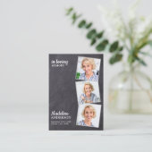 D'appel Carte de prière funéraire Rustique 3 Photo Ardoise (Debout devant)