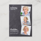 D'appel Carte de prière funéraire Rustique 3 Photo Ardoise (Devant)