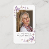 D'appel Carte de prière | Lilac Butterflies Photo (Devant)