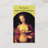 D'appel Carte de prière personnalisable Saint Lucy (Devant)