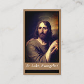 D'appel Carte de prière personnalisable St. Luke l'évangél (Devant)