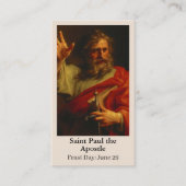 D'appel Carte de prière personnalisée St. Paul (Devant)