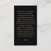 D'appel Carte de prière photo commémorative de l'officier (Dos)