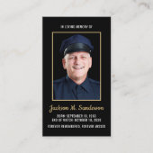 D'appel Carte de prière photo commémorative de l'officier (Devant)