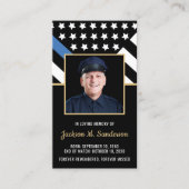 D'appel Carte de prière photo commémorative de l'officier  (Devant)