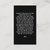 D'appel Carte de prière photo commémorative des funéraille (Dos)