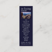 D'appel Carte de prière photo de la célébration de la vie (Devant)