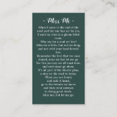 D'appel Carte de prière pour les funérailles florales du t (Dos)