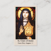 D'appel Carte de prière St Clare d'Assisi (Devant)