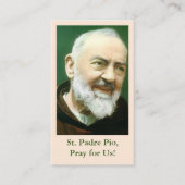 D'appel Carte de prière St Padre Pio (Devant)