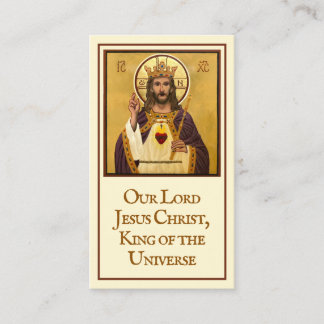 D'appel Carte de prière sur l'icône du roi Christ