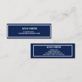 D'appel Carte de profil bleu marine et blanc (Devant / Derrière)