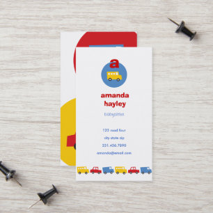 D'appel Carte de profil de babysitter de transport de