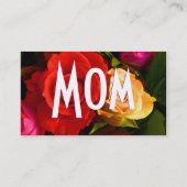 D'appel Carte de profil Maman Rouge Jaune Roses (Dos)