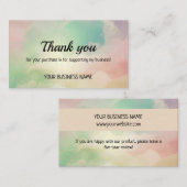 D'appel Carte de remerciements d'entreprise du dégradé de  (Devant / Derrière)